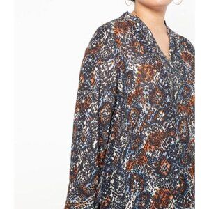 Eloquii Top Animal Print High Low Tunic